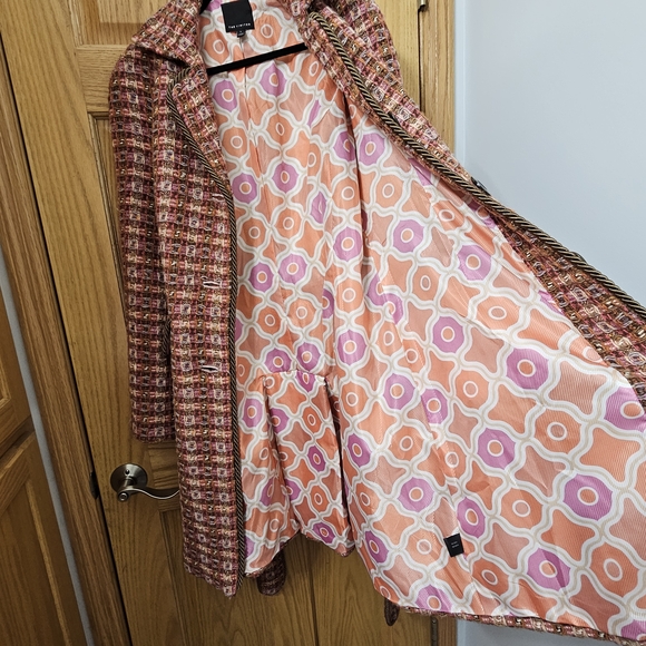 The Limited Women's Tweed Trench Coat - Pink and Brown - Picture 10 of 12